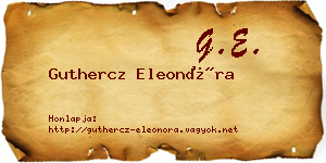 Guthercz Eleonóra névjegykártya
